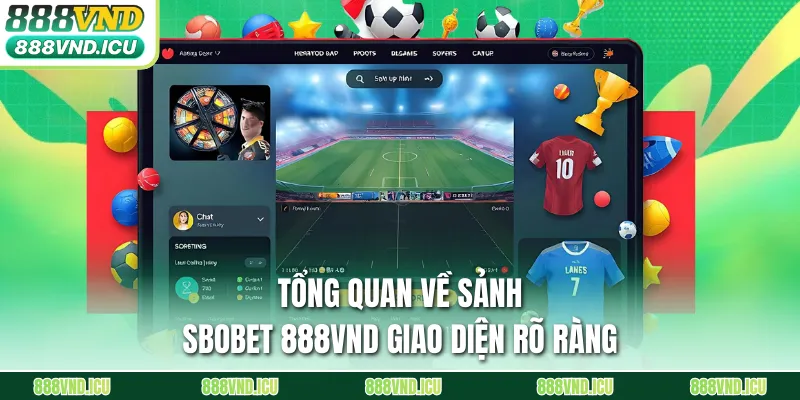 Tổng quan về sảnh Sbobet 888VND giao diện rõ ràng